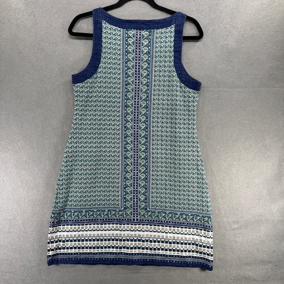 Tommy Bahama Dress Womens Size S Blue Green Geo Print Mixed Media‎ Above Knee - Picture 3 of 13